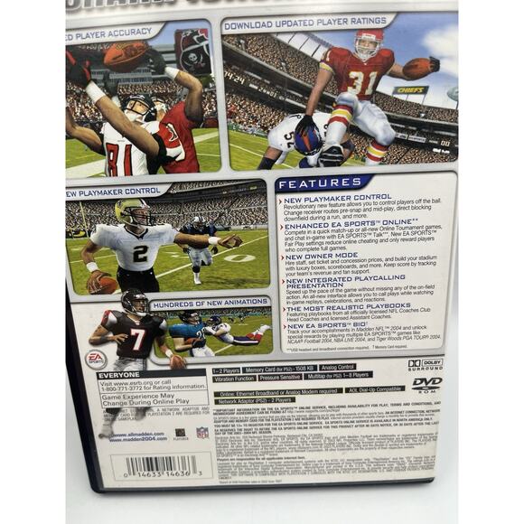 Madden NFL 2004 (Sony PlayStation 2, 2003)(COMPLETE)(TESTED) - Picture 3 of 8